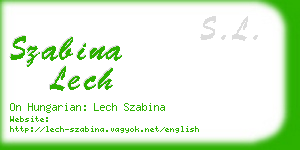 szabina lech business card